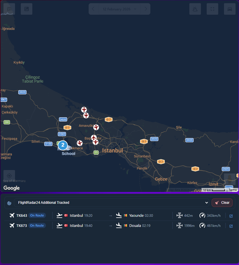 FlightRadar Panel