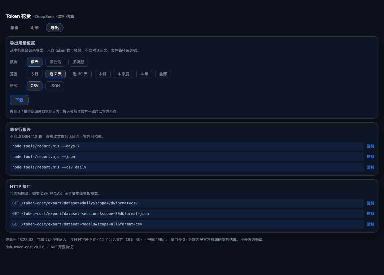导出:CSV/JSON 下载、CLI 报表与 HTTP 接口