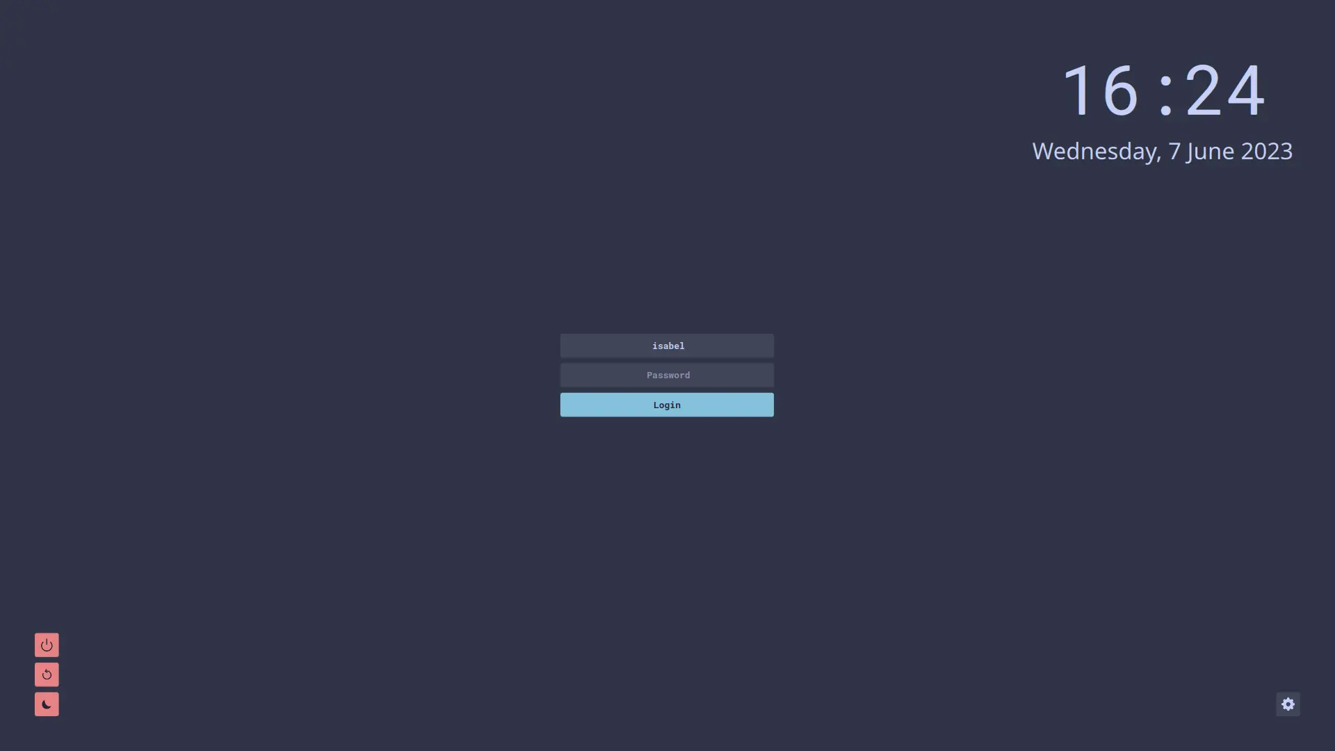Catppuccin SDDM screenshot 3