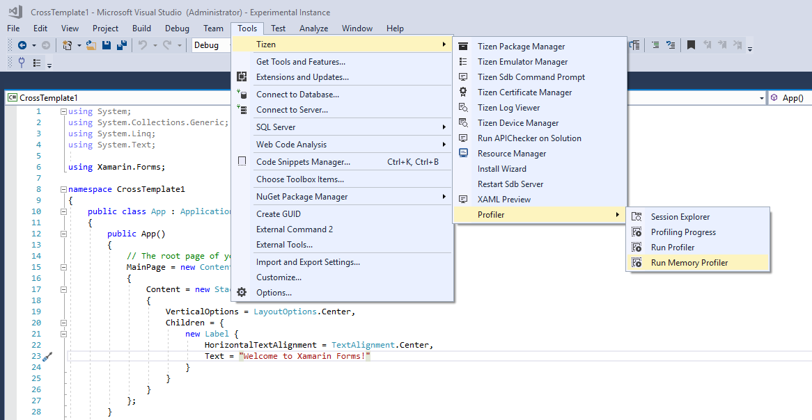 Run Memory Profiler