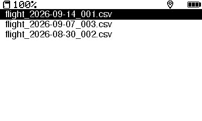 Ground Station list of recorded flight logs