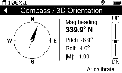 Ground Station compass and 3D orientation screen