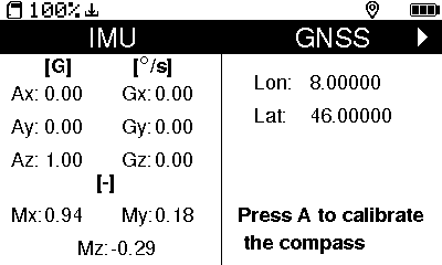 Ground Station raw IMU and GNSS sensor readings