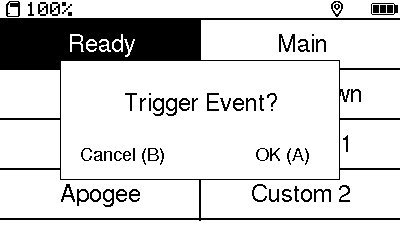 Ground Station confirmation before triggering a test event