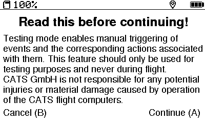 Ground Station testing-mode safety notice