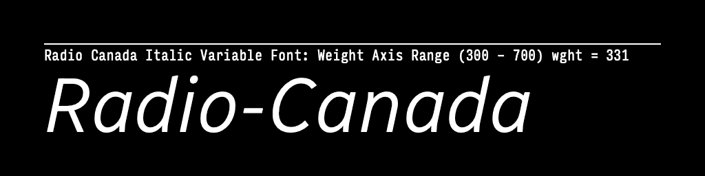 Weight axis italic example animation