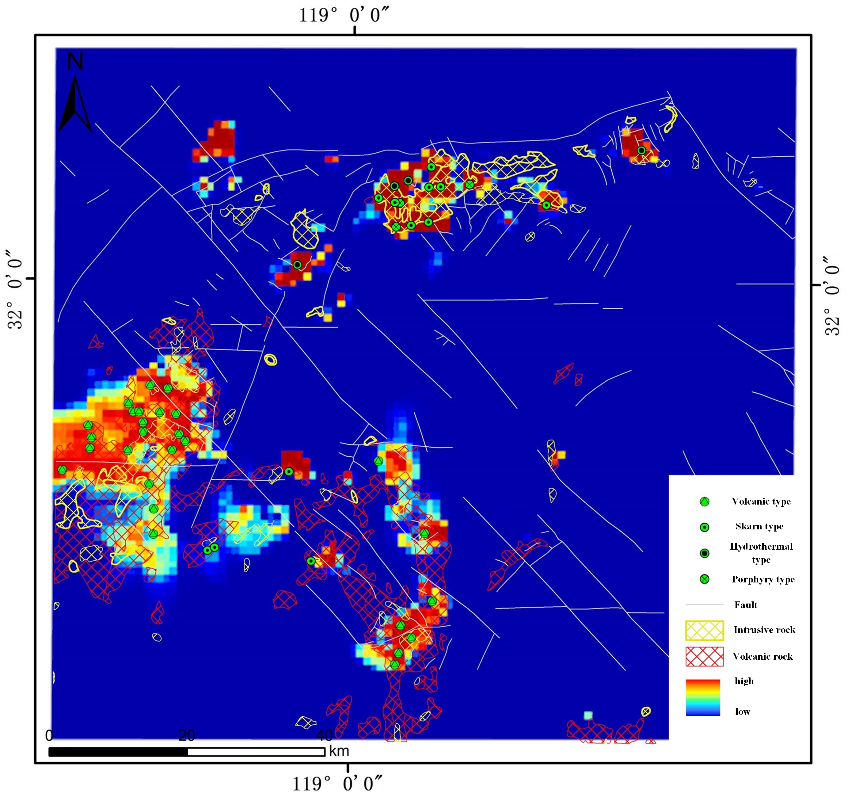 Heatmap predicted by Geo-Meta in the study area