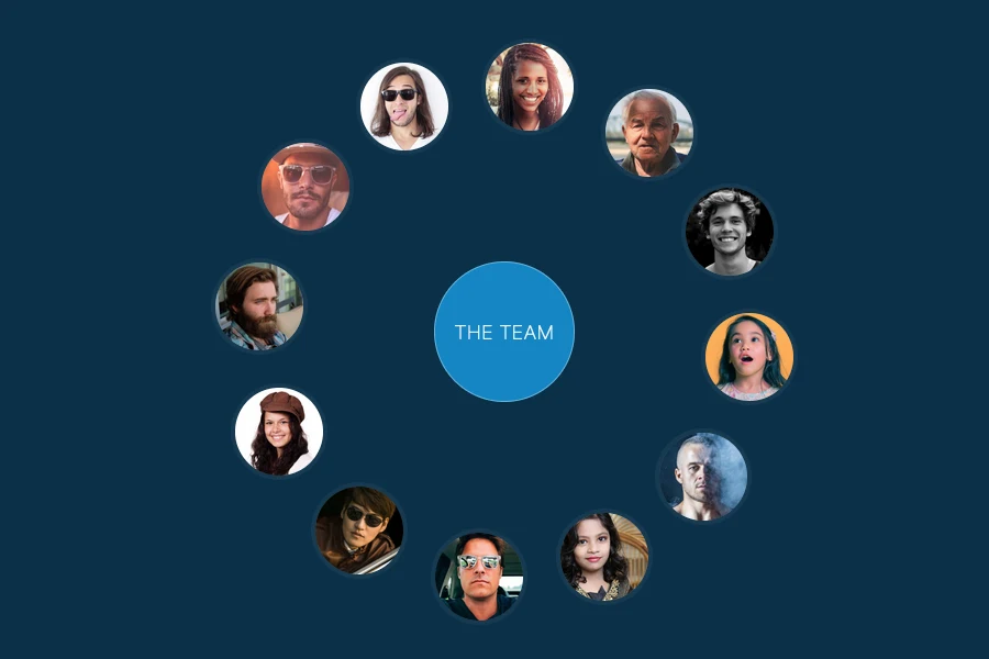 Team Profiles rotation with Theme Toggle