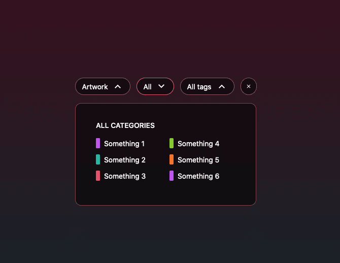Drop down nav