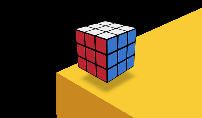 Floating Rubik's Cube