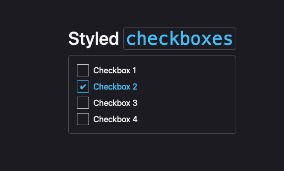 Styled Checkboxes