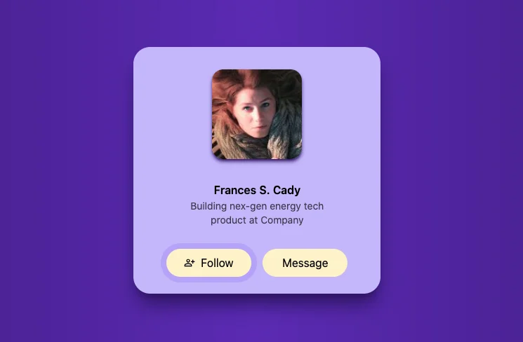 Social Profile Light with theme toggle