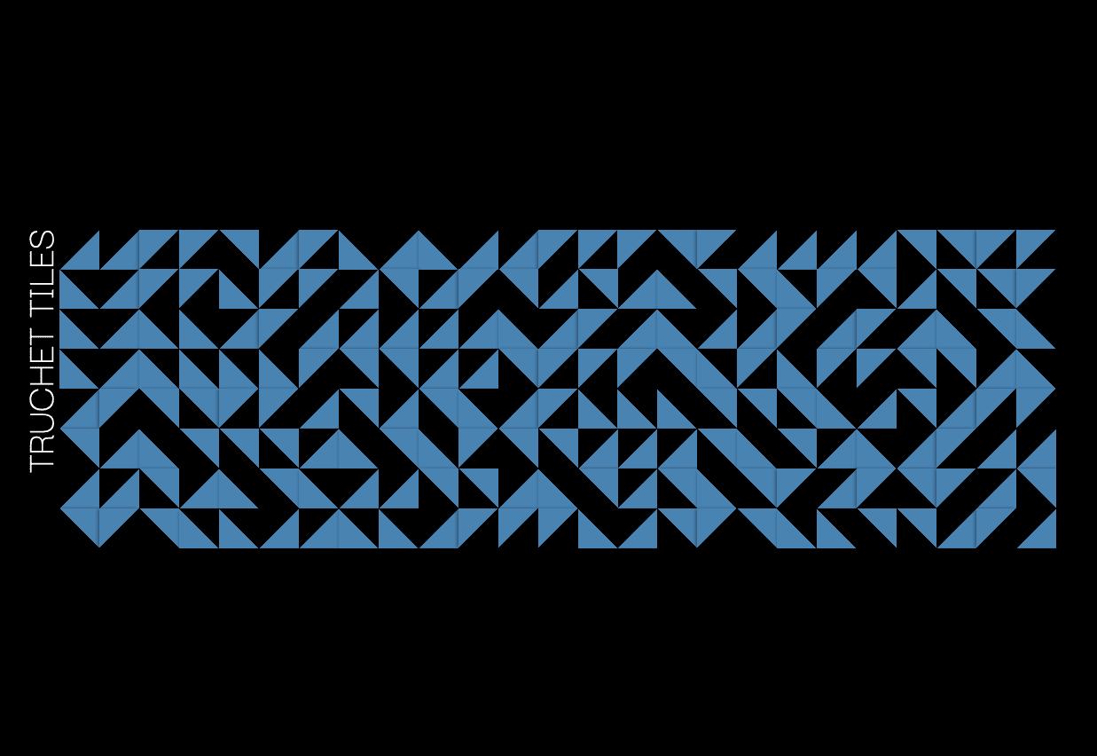 Truchet tiles - randomly generated with JS