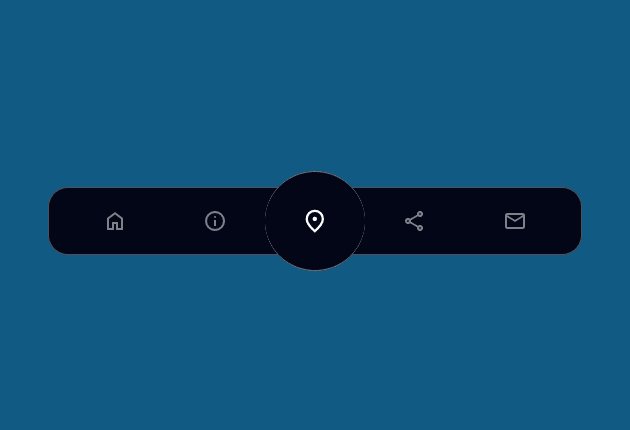 Nav icons with sliding indicator