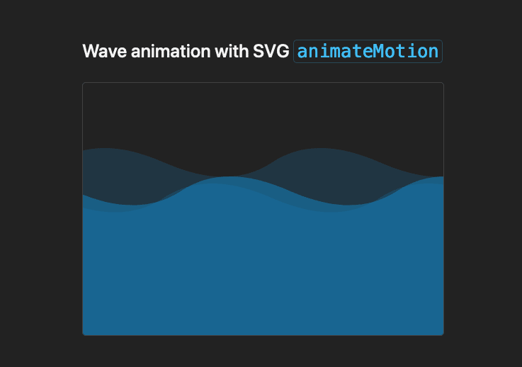 Wave animation with SVG