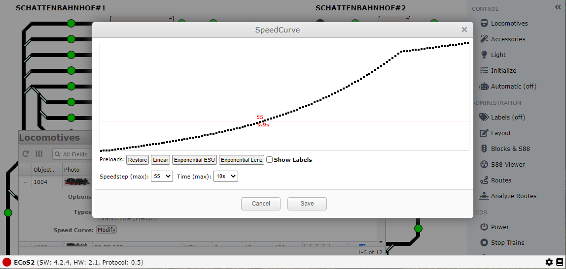 LocomotivesSpeedCurve