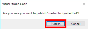Confirming Git publishing