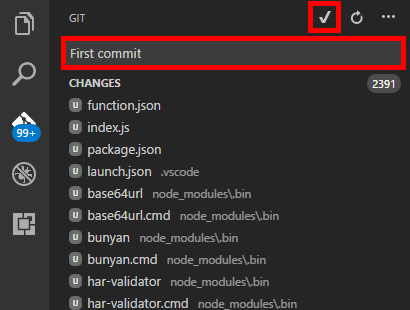 Committing changes to the local Git repository