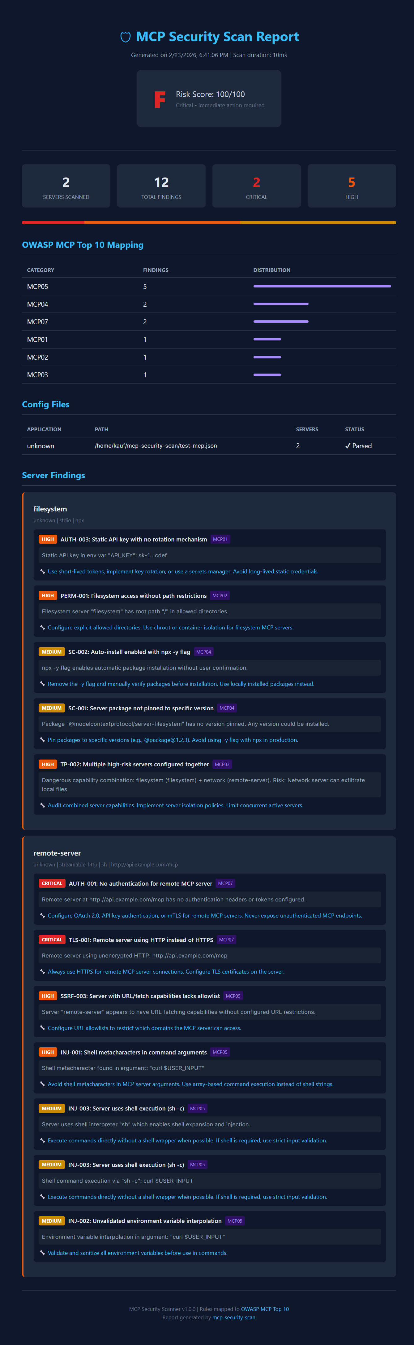 Terminal Output Screenshot