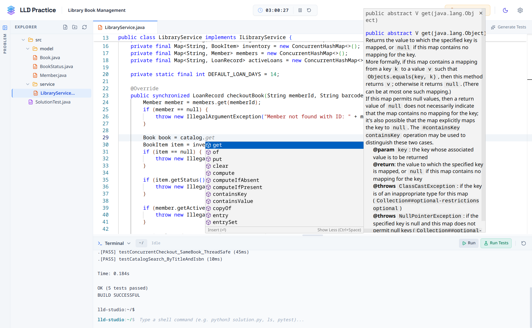 Workspace editor and test runner