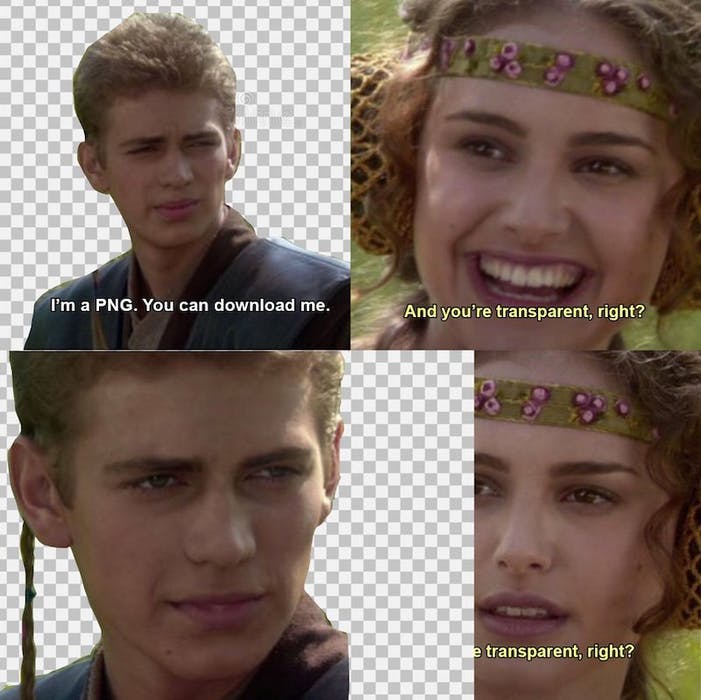 padme meme: You are transparent right