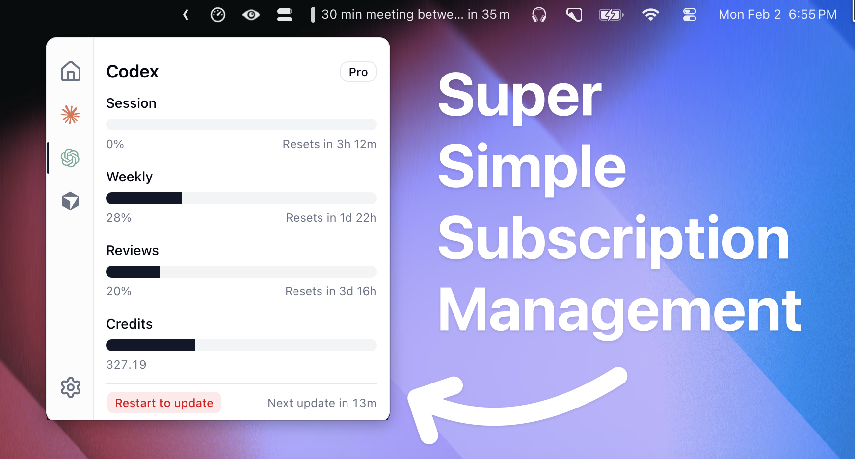 OpenUsage Screenshot