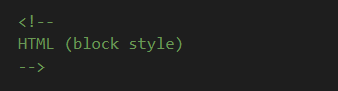 An example of an HTML (block style) comment