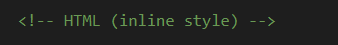 An example of an HTML (inline style) comment