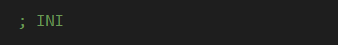 An example of an INI comment
