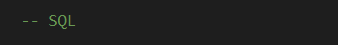 An example of a SQL comment