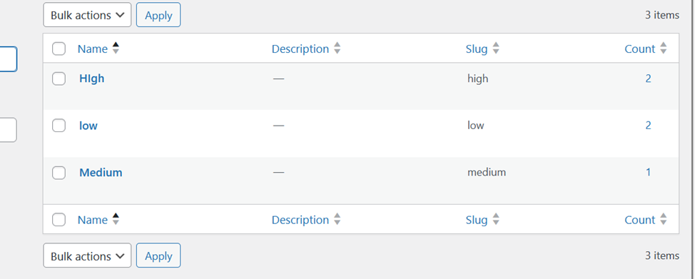 Prioritati Taxonomie