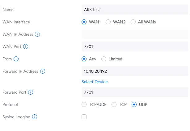 Port Forwarding