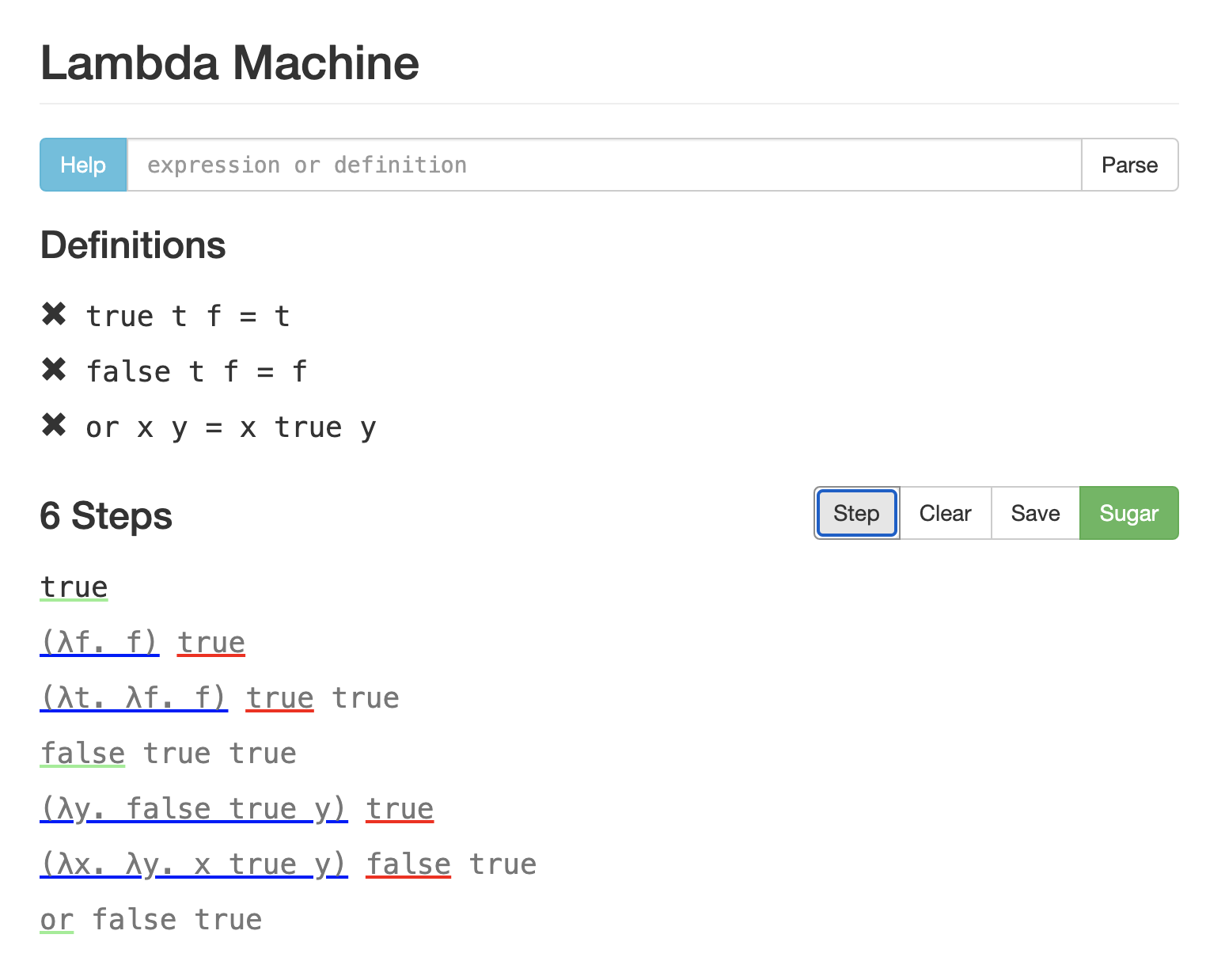 Lambda Machine Screenshot