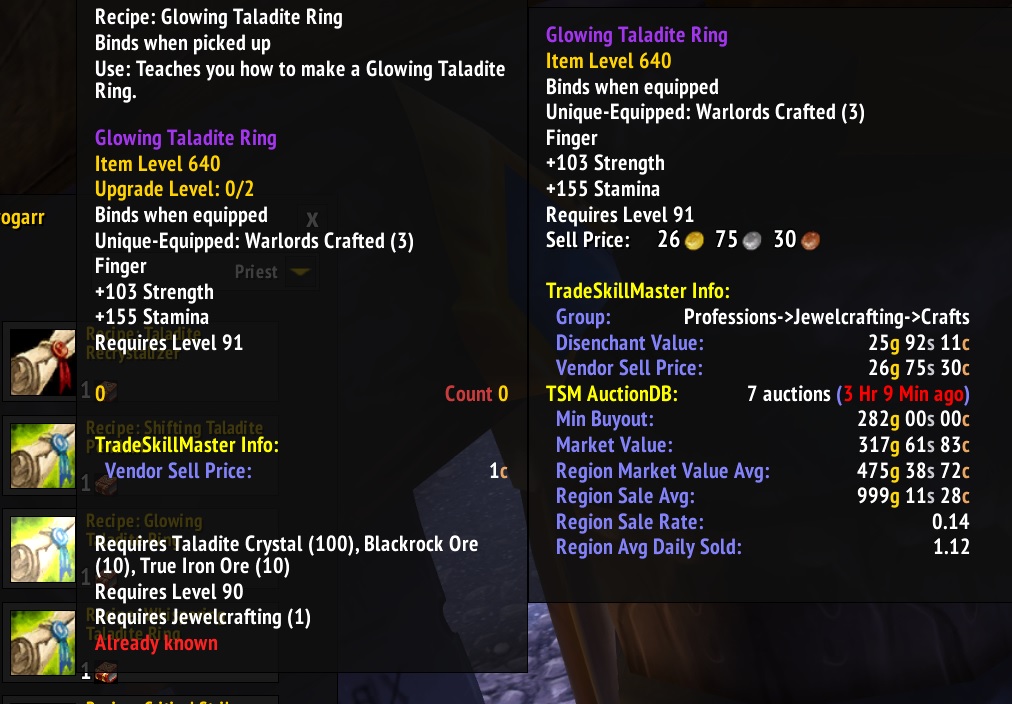 tradeskillmaster wow addon classic