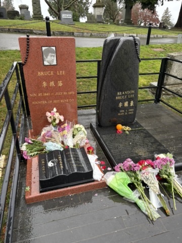 Here buries Bruce Lee and his son