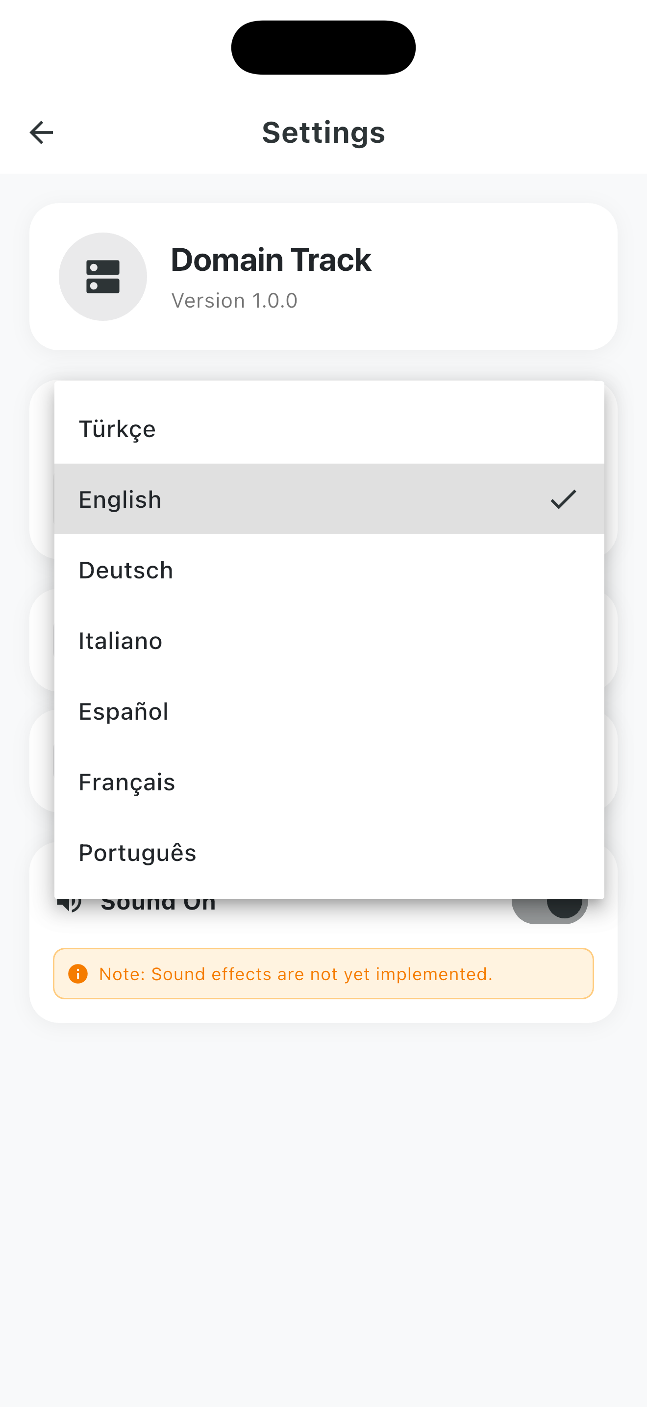 Language Settings