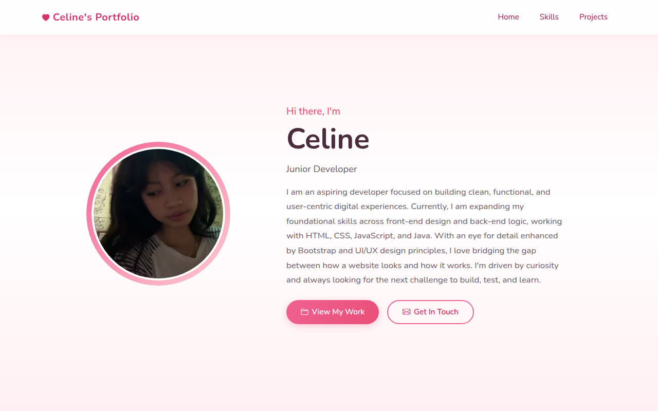 celine-portfolio screenshot