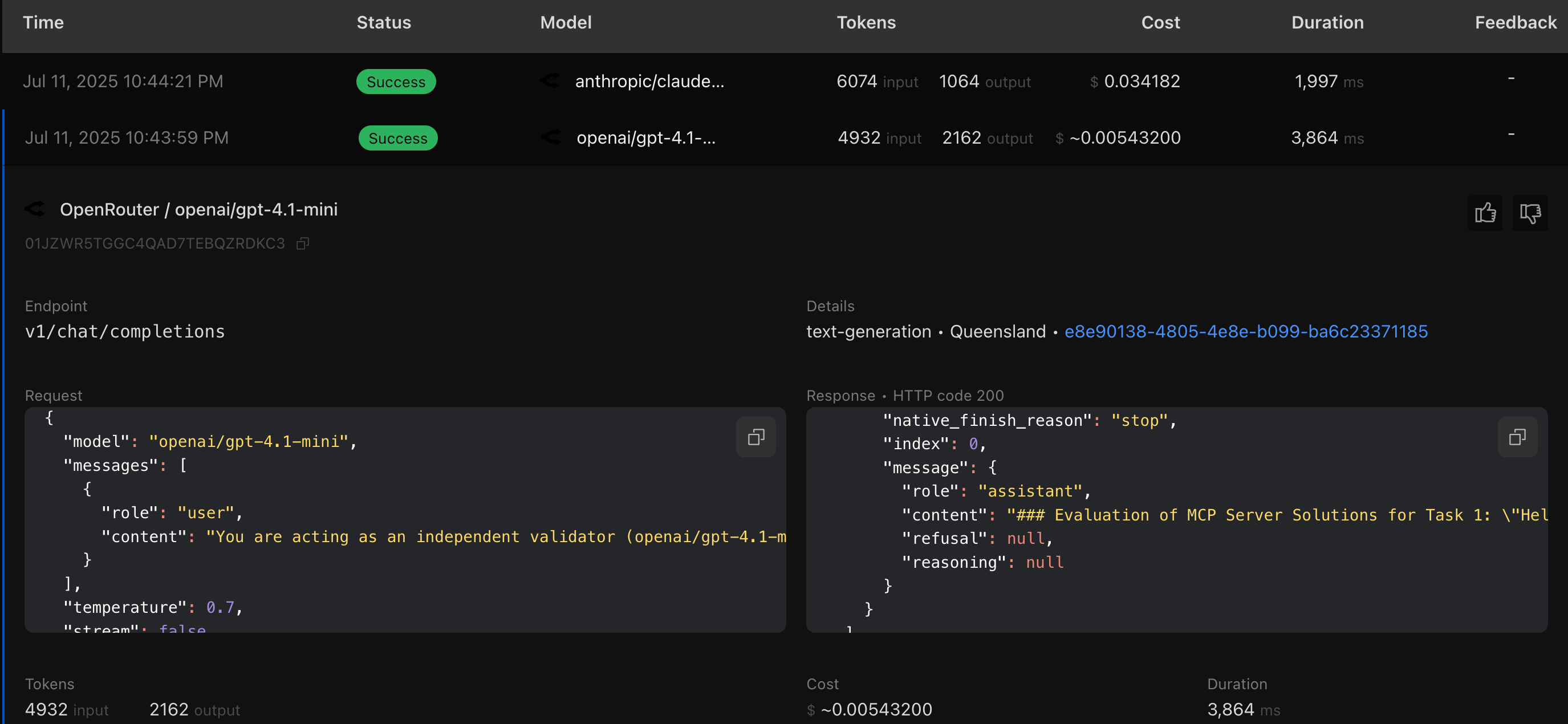 Claude Code using Gemini CLI MCP server's OpenRouter AI integration