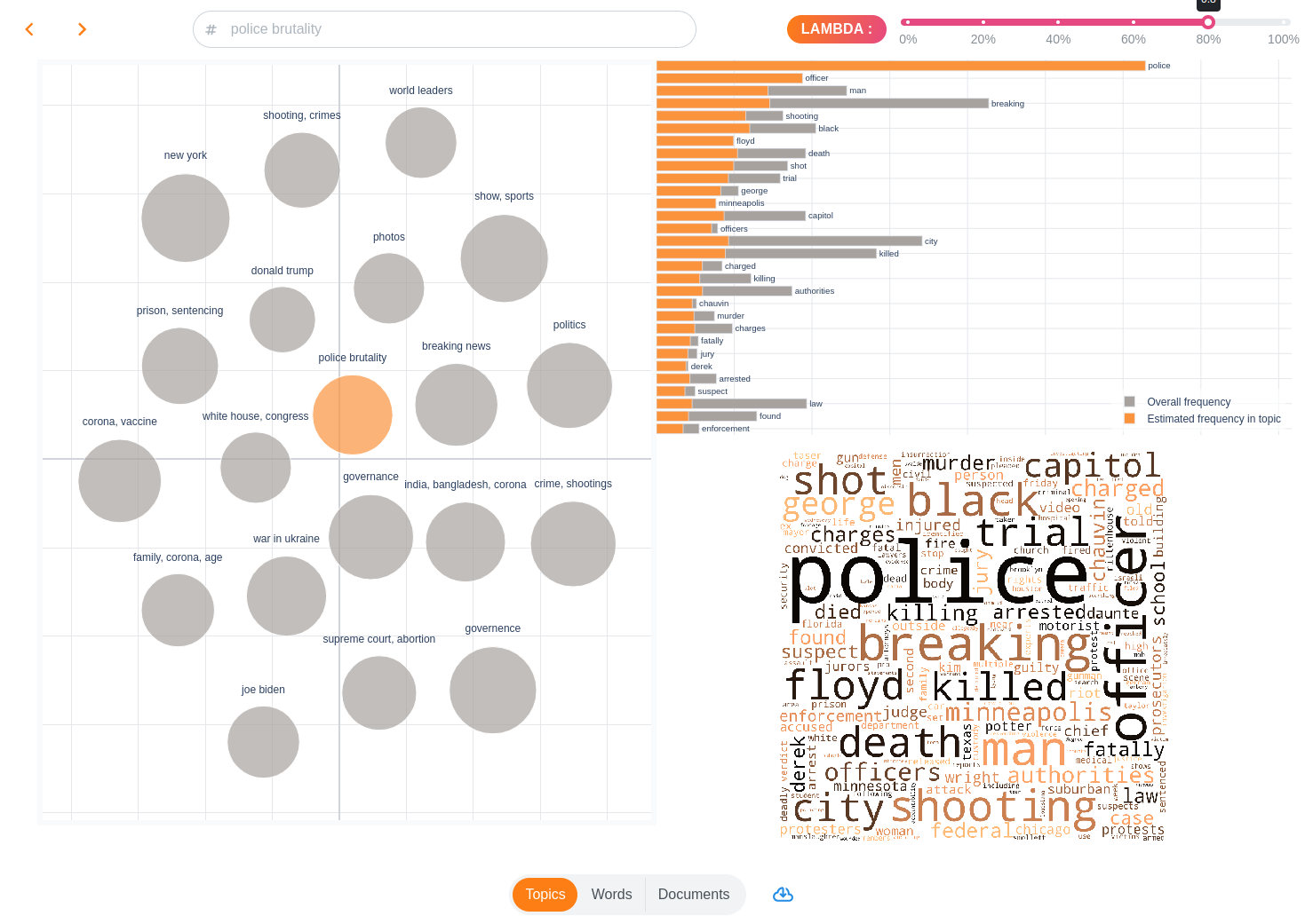 topicwizard visualization