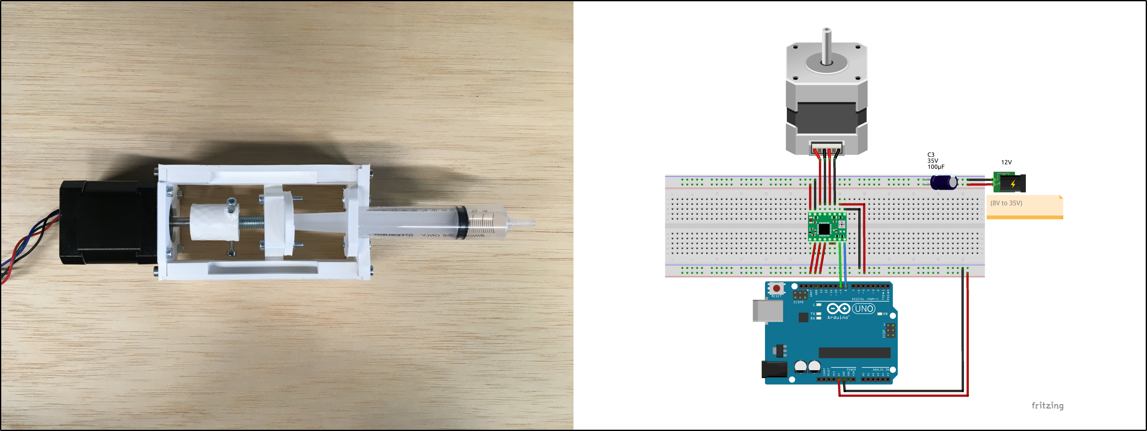 Syringe driver with nema17