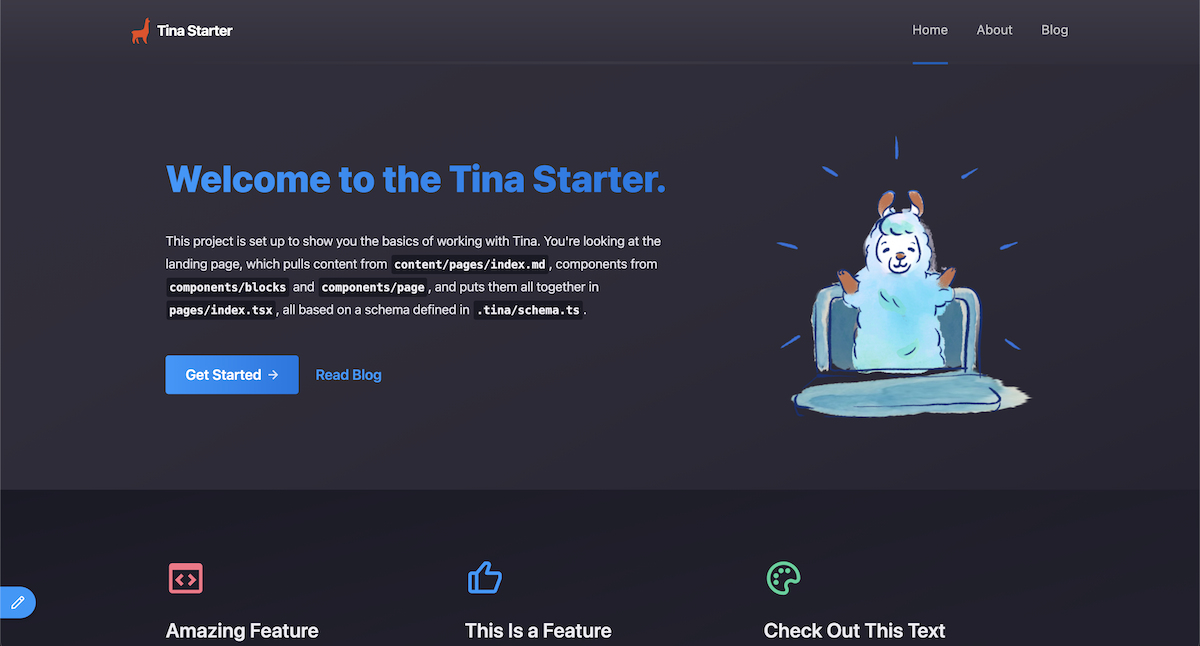 Starter Homepage Preview