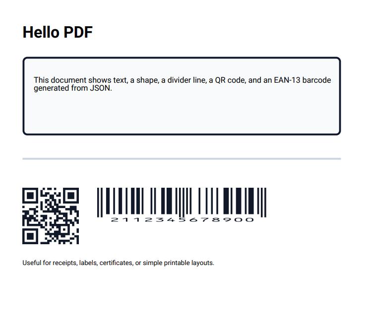 Generate PDF screenshot 2