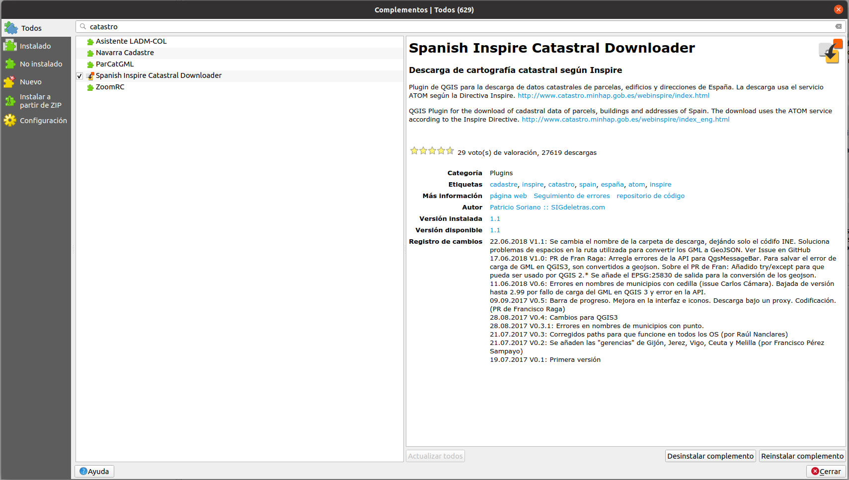 Spanish Inspire Catastral Downloader