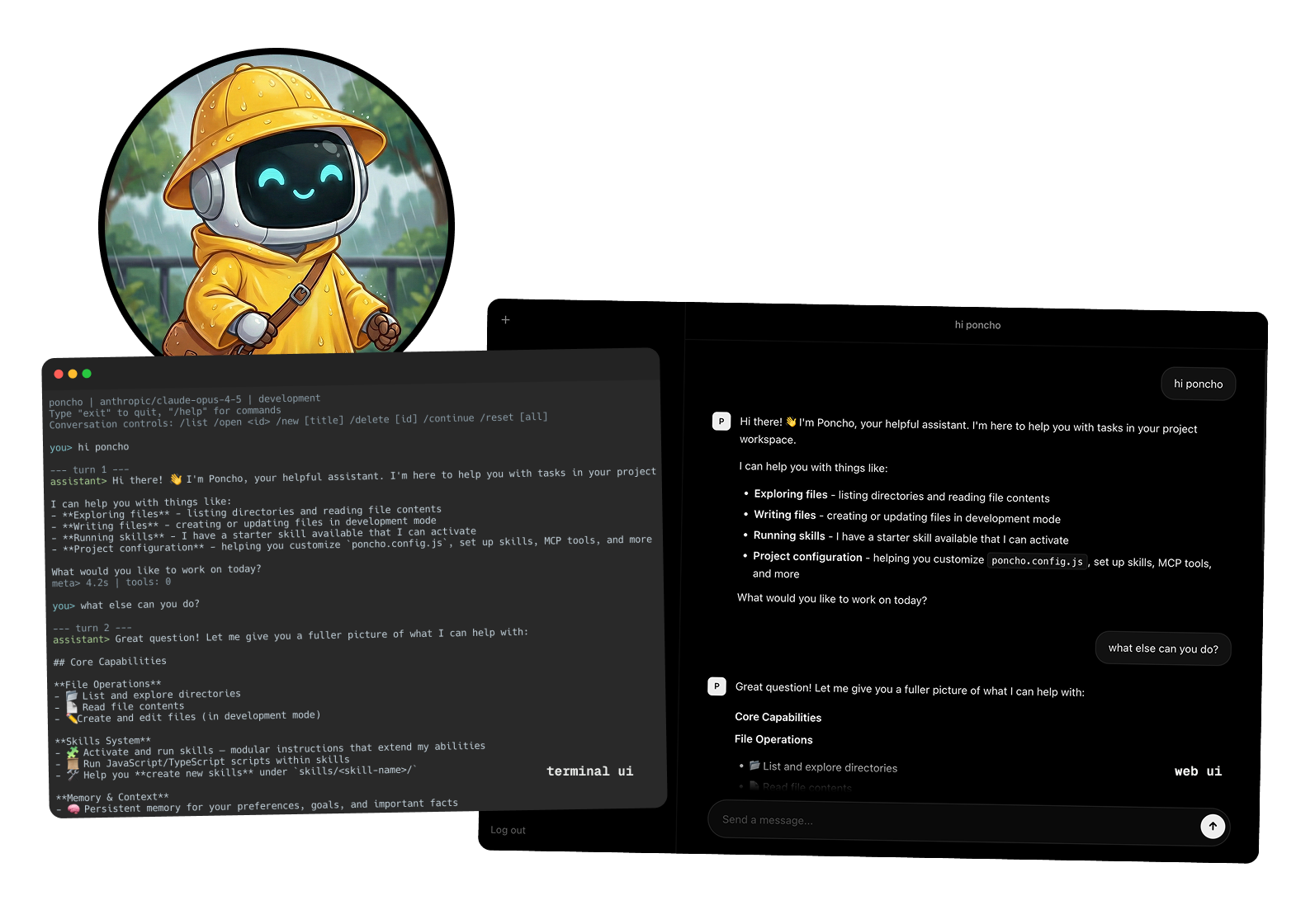 Poncho CLI and Web UI