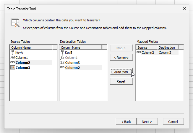 Screenshot of Value Mapper dialog