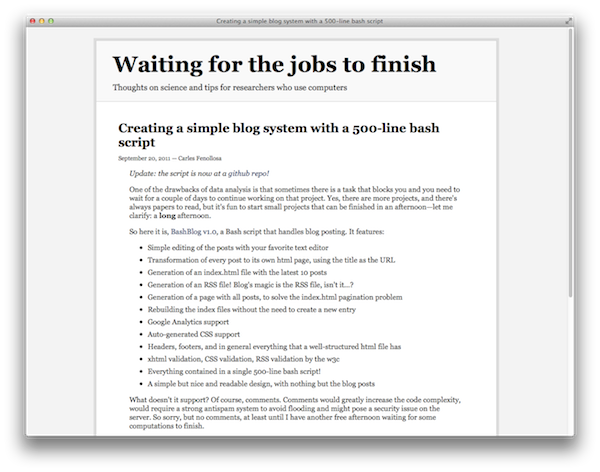 Github Cfenollosa Bashblog A Single Bash Script To Create Blogs Download Run Write Done