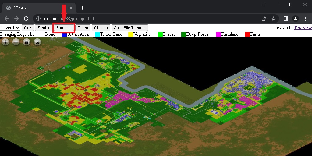 Foraging zones Example