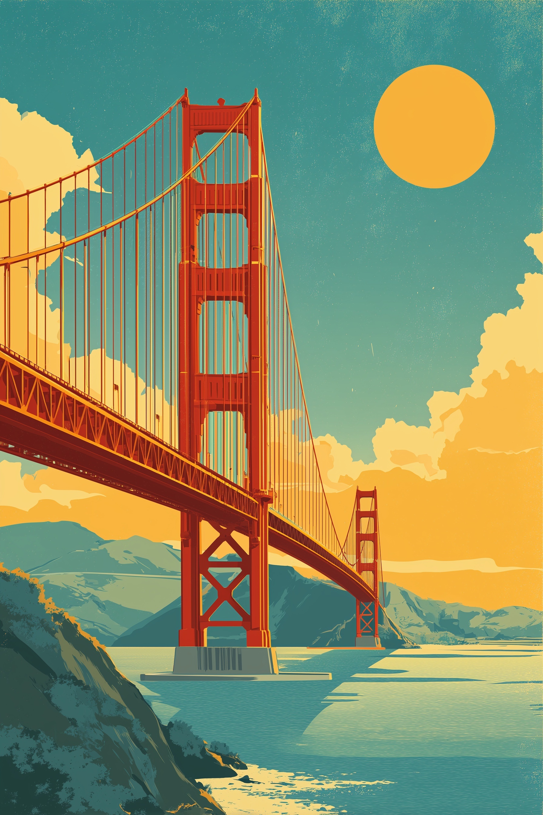 The Golden Gate Bridge in California, marking HUM's statewide expansion