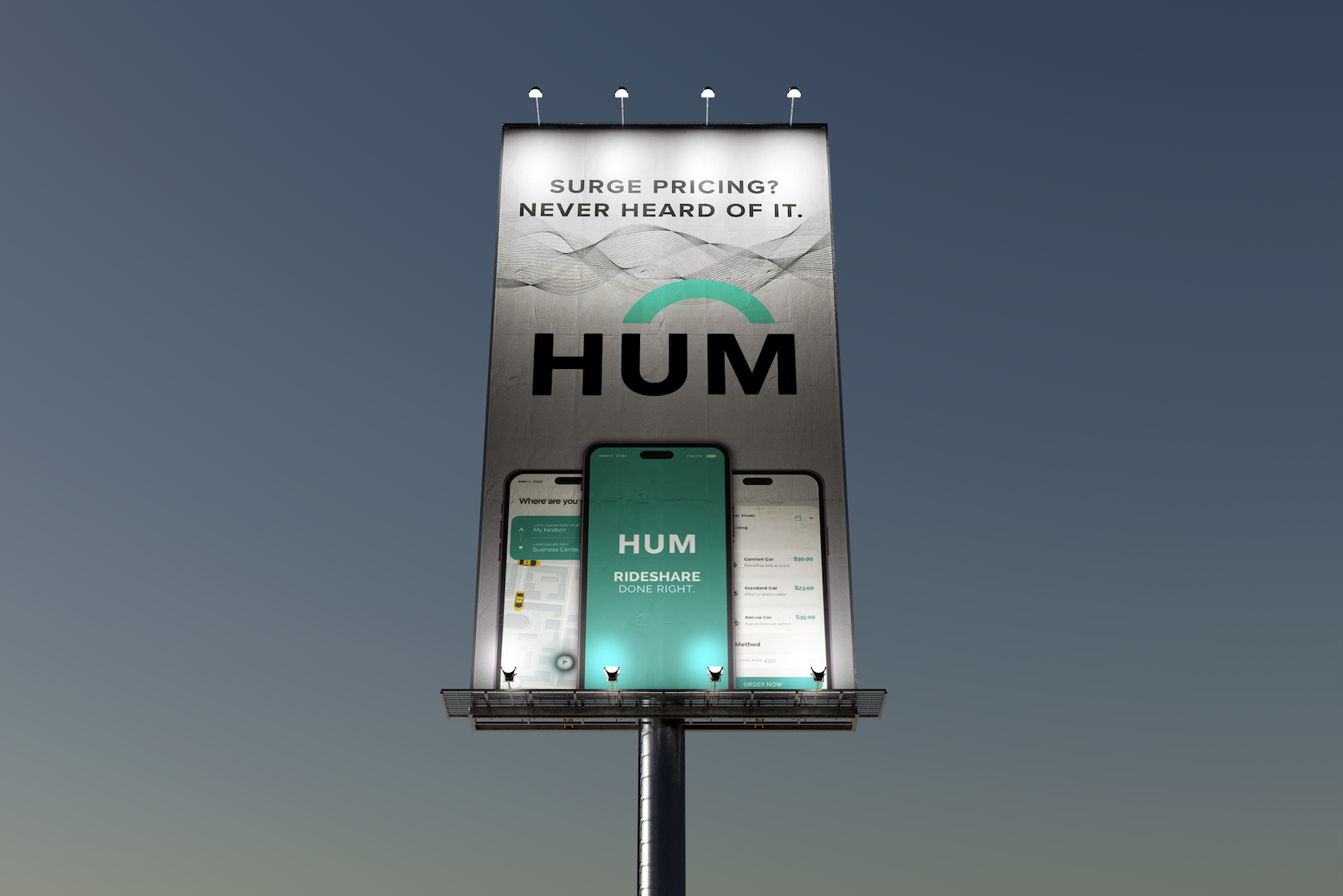 HUM app revamp announcement graphic