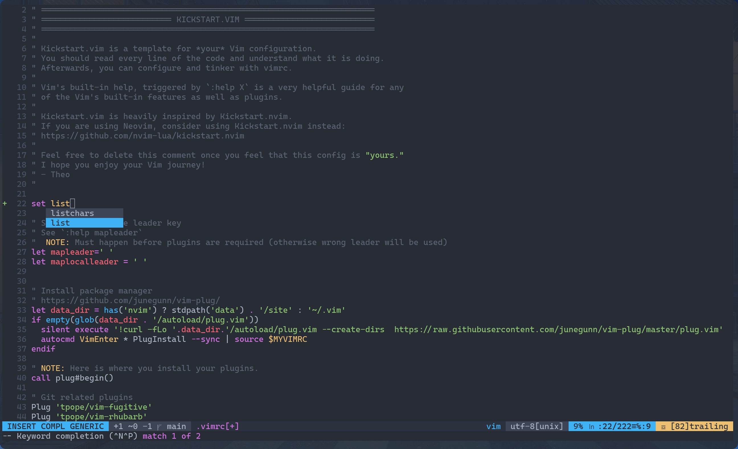 kickstart-vim-screenshot